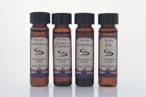 Set of four aromatherapy perfumes
